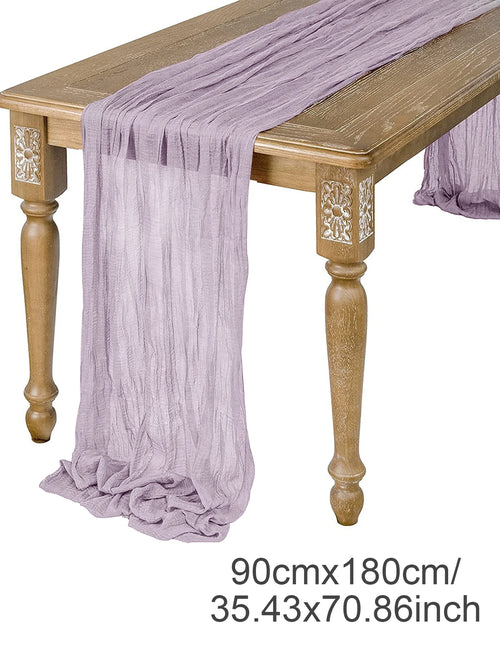 Semi-Sheer Gauze Table Runner Sage Cheesecloth Table Setting Dining