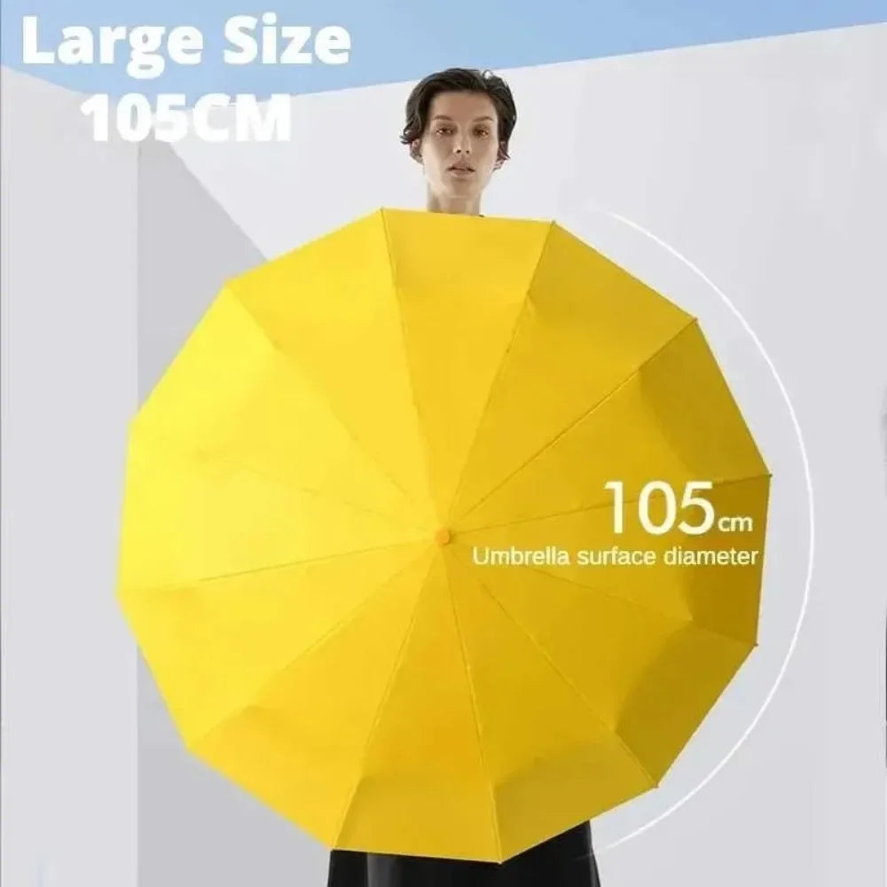 48 Bone Fully Automatic Super Strong Windproof Umbrella Uv Protection