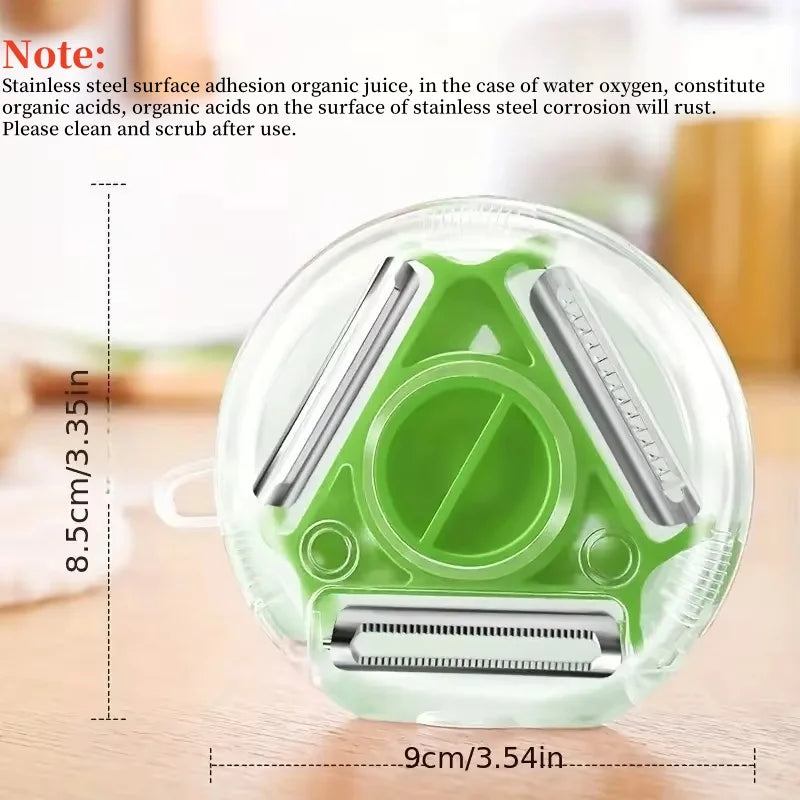 1/3Pcs 3 In 1 Multifunctional Peeler Magic Trio Peeler Set Slicer