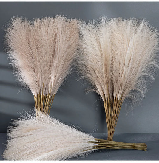 5/10/20PCS Fluffy Pampas Grass Boho Decor Artificial Flower Fake Plant