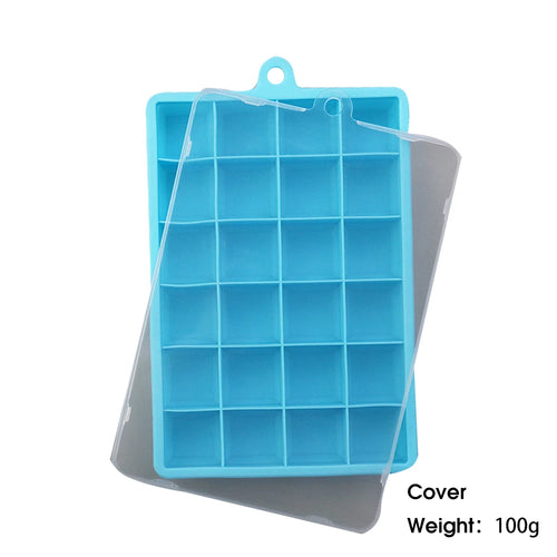 With Lid /No Lid 24-hole Silicone Ice Tray Square Box Auxiliary Food