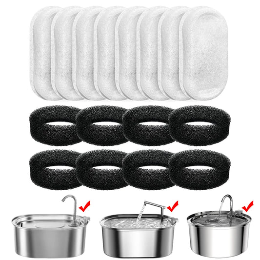Replacement Filters for Cat Water Fountain Stainless Steel Dispenser