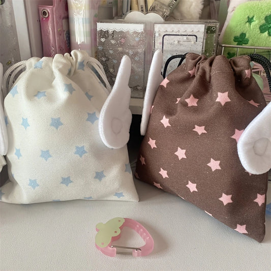 Fashion Portable Bundle Pocket Rope Drawstring Design Women Cosmetics