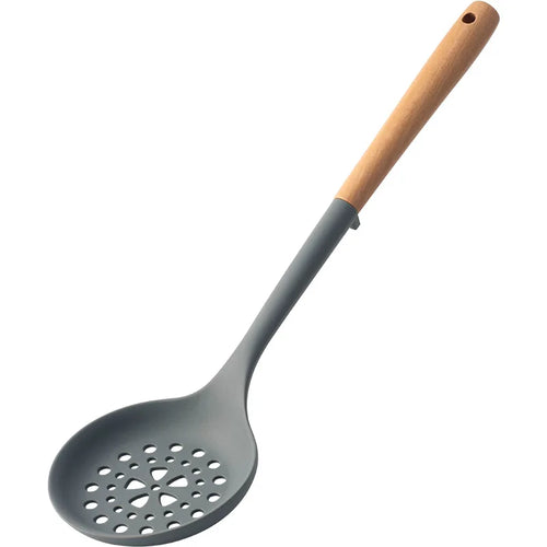 Silicone Kitchen Utensils Set Wooden Handle Non-stick Spatula Cookware