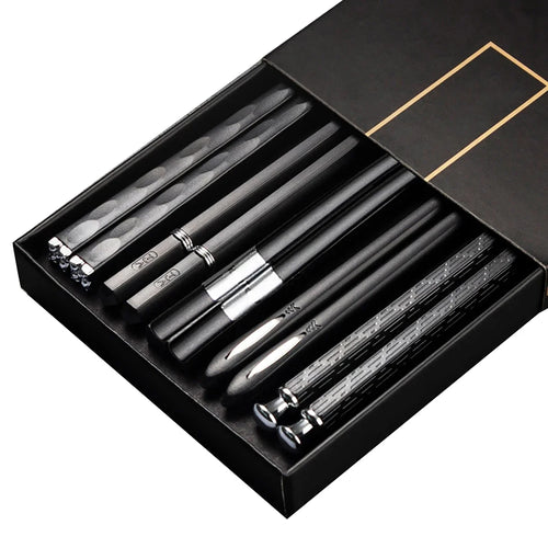 5Pairs High Quality Japanese Non-Slip Chopsticks Korean Home Hotel