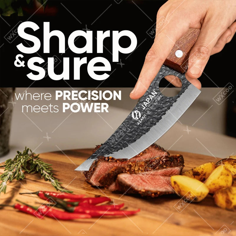 WXCOO Professional Kitchen Boning Knife Butcher Meat Cleaver