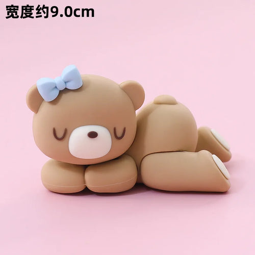 Pink Blue Bear Cake Topper Bear Doll Ornaments Insert Birthday Cake