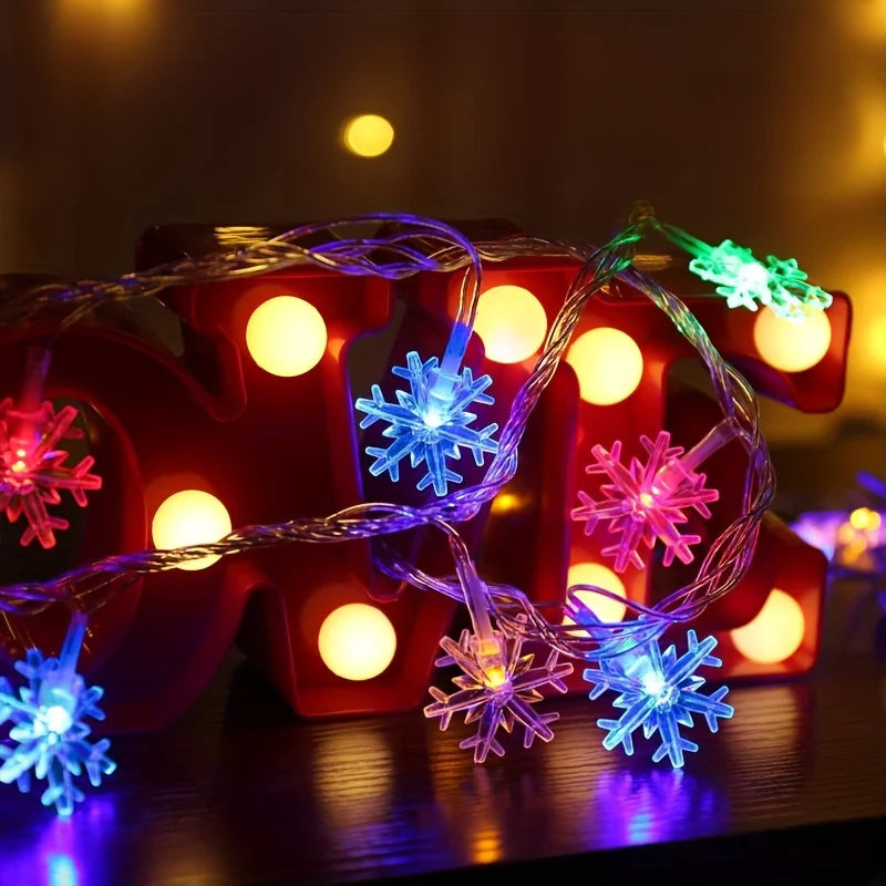 3m LED Snowflake Curtain Lights, Romantic Christmas Curtain String
