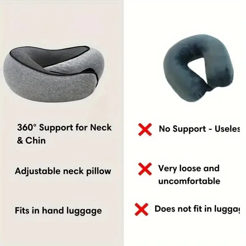 Travel Neck Pillow Memory Foam U-shaped Pillow Snail Style Travel Neck