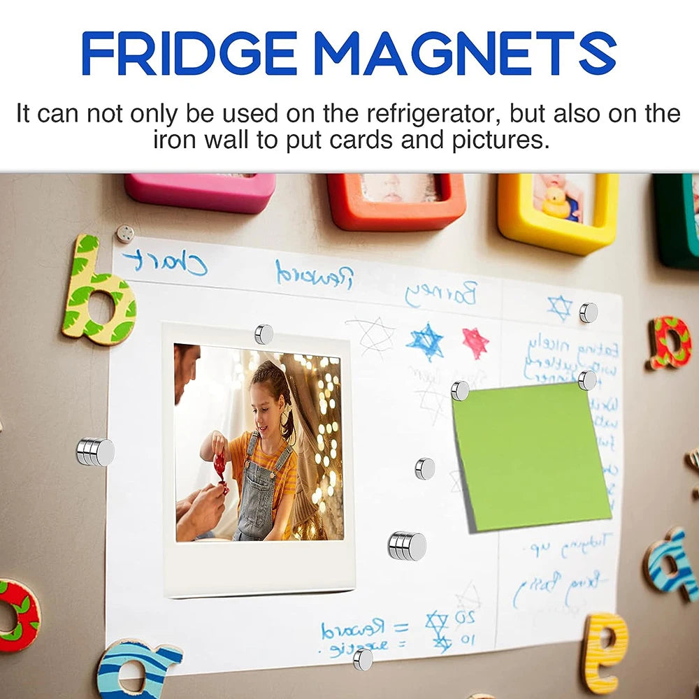 120pcs Powerful Round Magnets 4x2mm For Refrigerator,Office,DIY