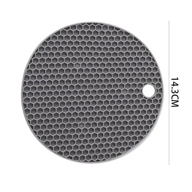 Round Heat Resistant Silicone Mat Drink Cup Coasters Insulation Non