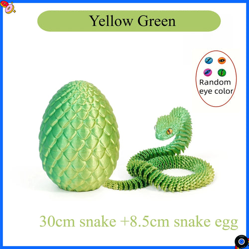3D Printed Snake with Egg Joint Mobility Simulate Snake Ornament