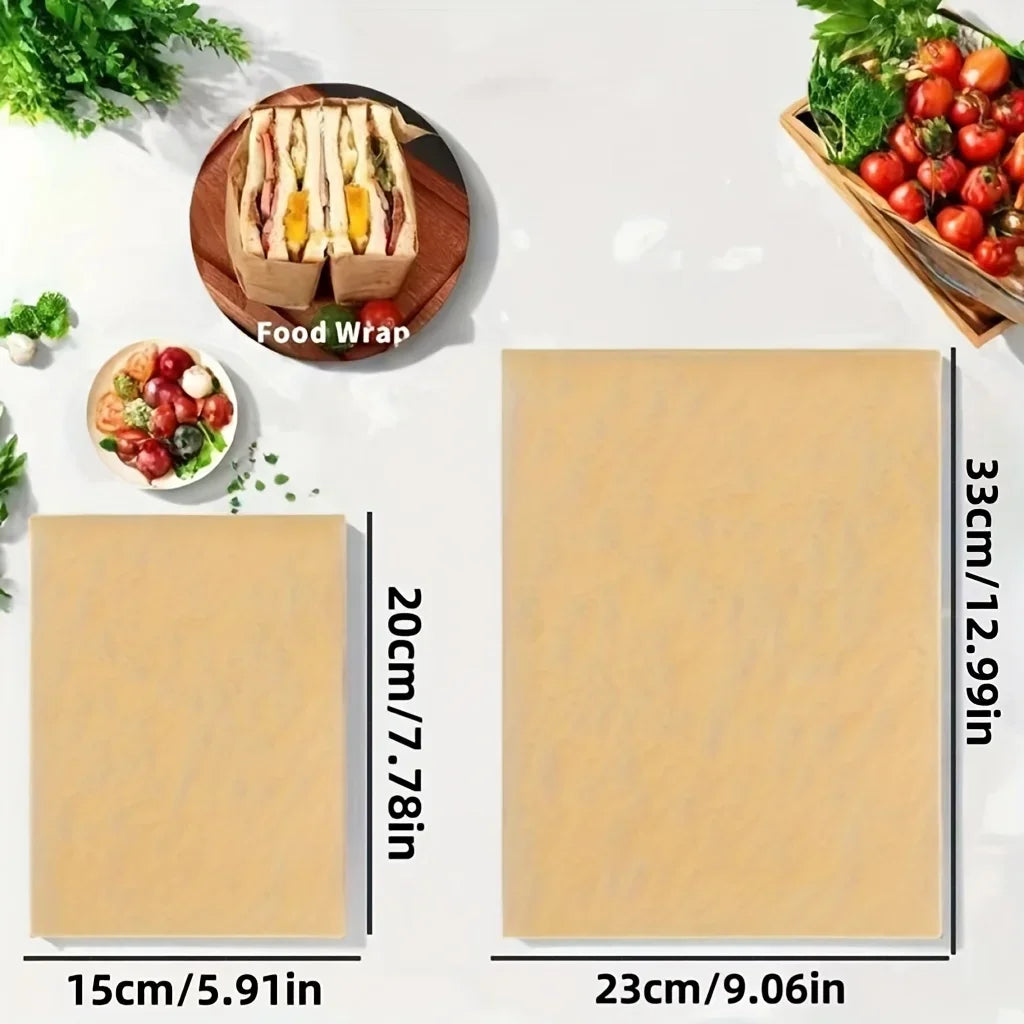 50/100Pcs Unbleached Baking Parchment Paper Sheets for Air Fryer Oven