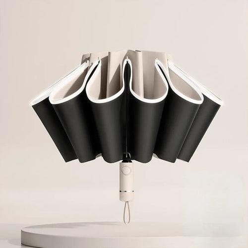 Men Women Umbrella  Fully Automatic Reverse Folding Umbrella with