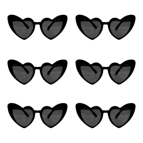 Bachelorette Party Heart Shaped Glasses Black White Pink Avocado Green