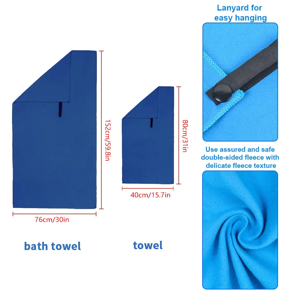 Ultra-Absorbent Microfiber Towel for Sports & Outdoor Activities -