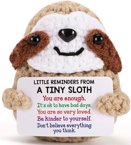 Positive Crochet Potato Animal with Positive Message, Emotional