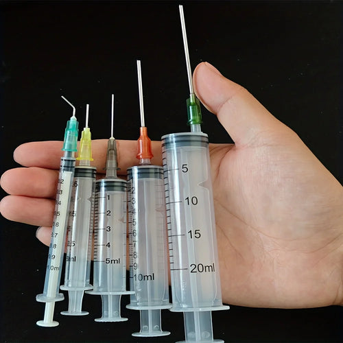 14pcs Syringe Set with Blunt Needles, Various Size:1ml, 3ml, 5ml,