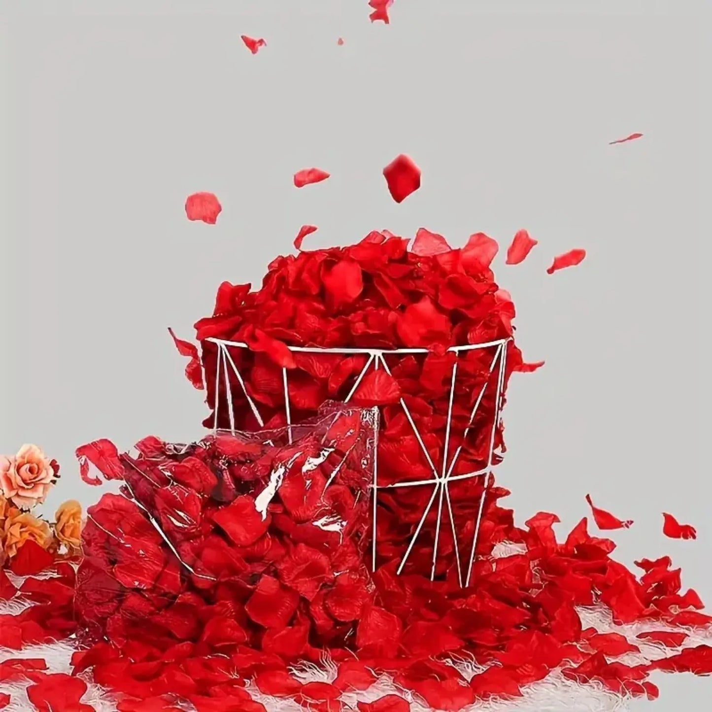 2000Pcs Artificial Fake Rose Petals Colorful Simulation Silk Rose