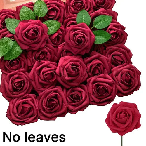 25/5pcs Artificial Rose Flowers Multicolor Foam Fake Roses Flower