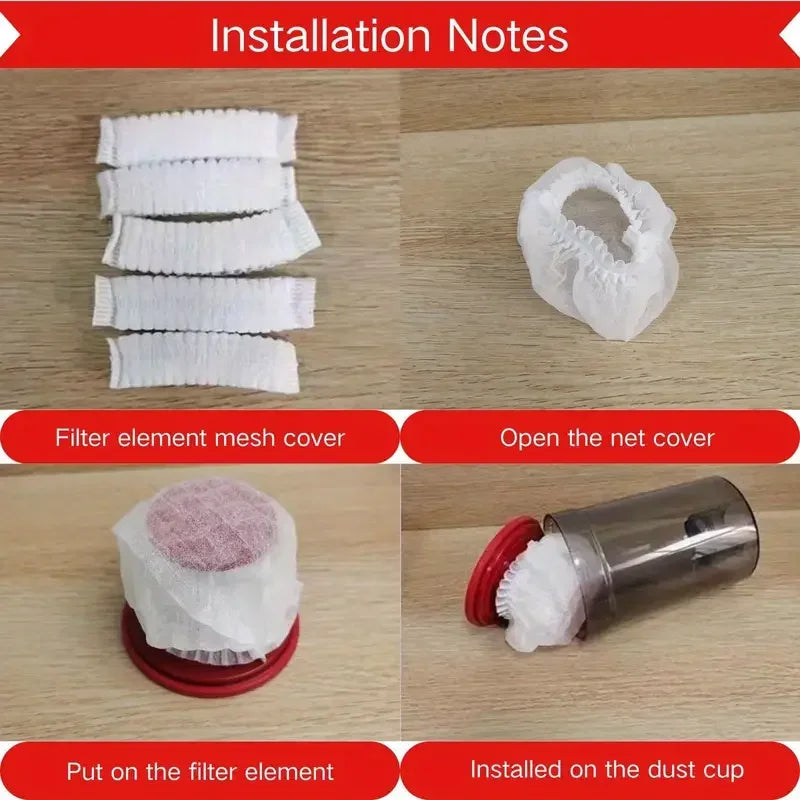 20pcs Disposable Vacuum Cleaner Filter Protective Cover - Washable