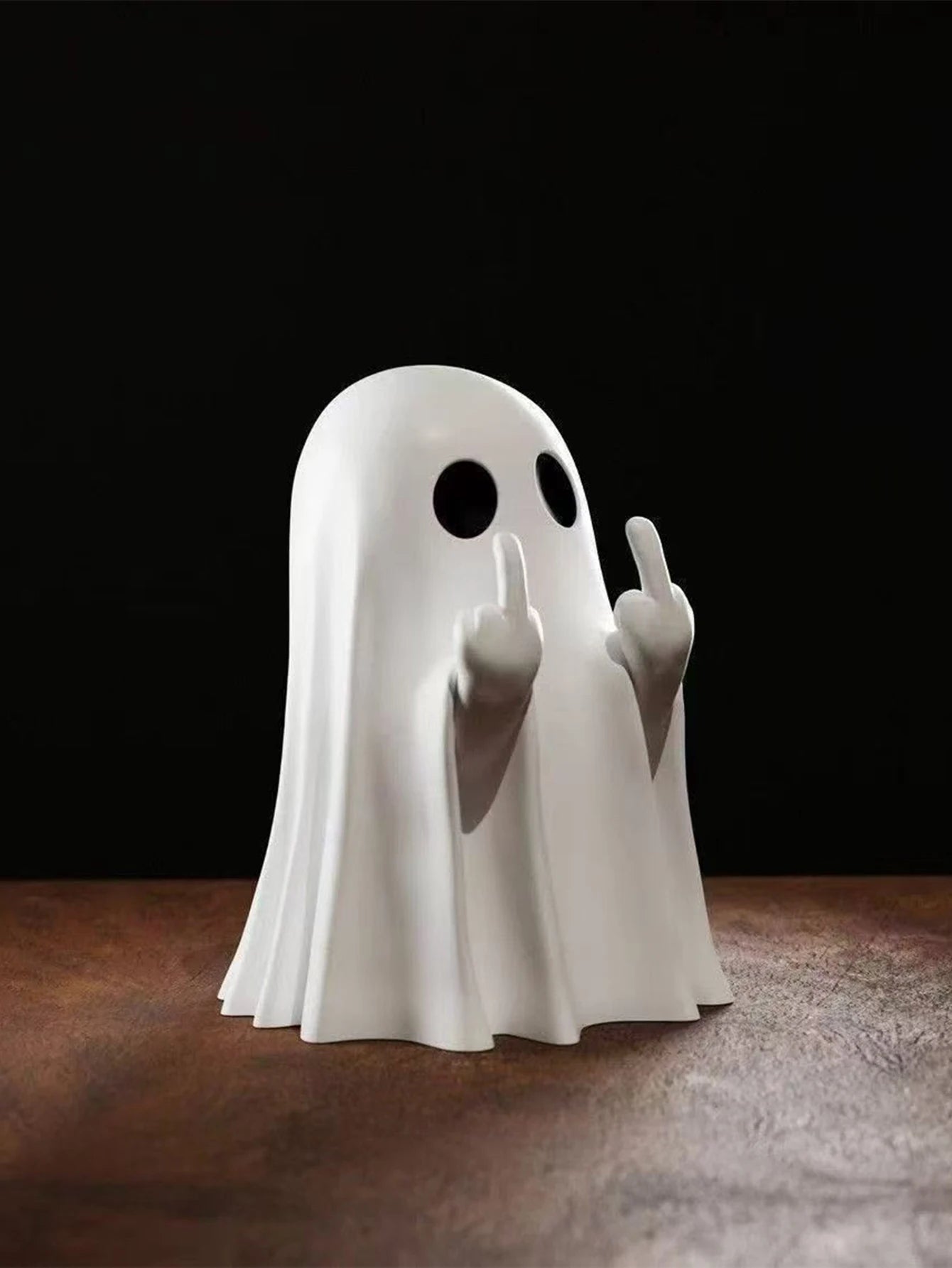 1pc middle finger ghost statue, 7.5cm terrifying ghost decoration,