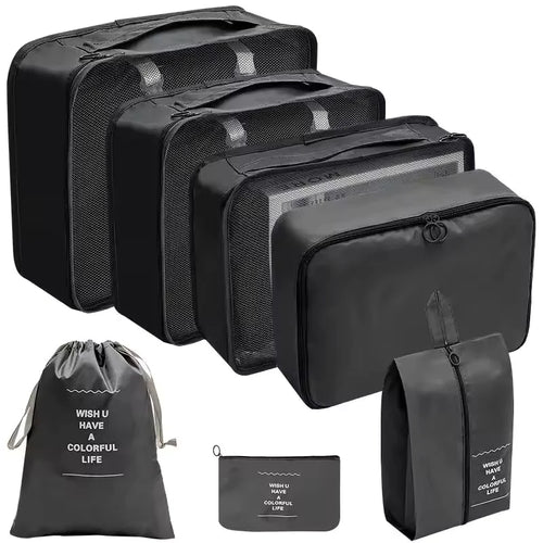 7PCS Set Travel Bag Shoes Clothes Storage Bags Luggage Organizer