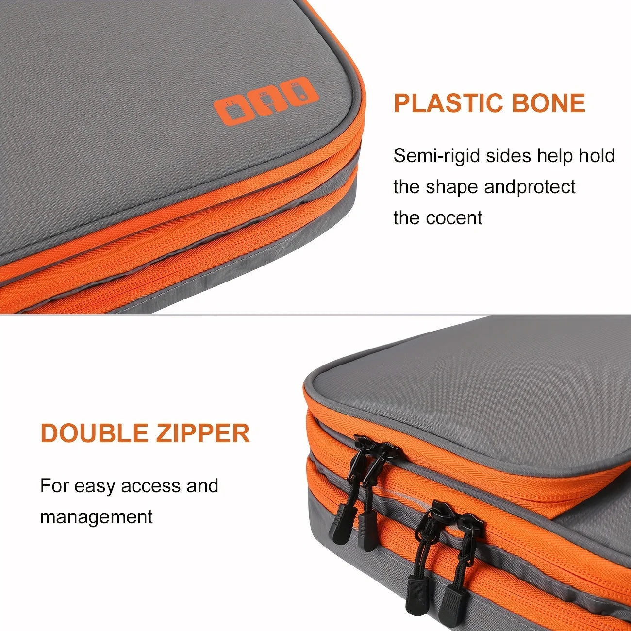 Portable USB Data Line Charger Storage Bag Travel Multi Layer Cable
