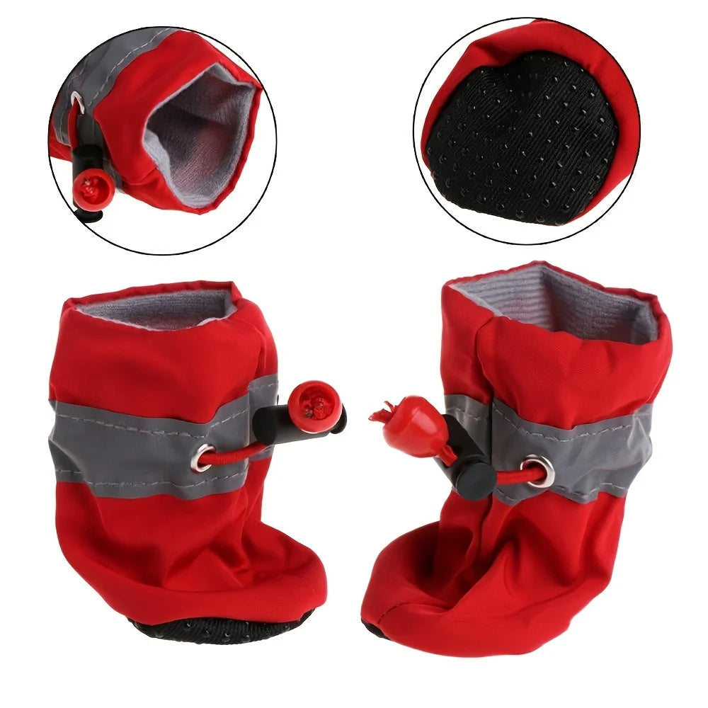 4pcs Water-Resistant Dog Shoes For Small Dogs - Protect Your Pet's