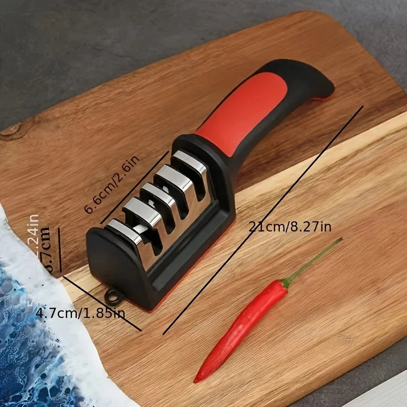 3/4 Segment Knife Sharpener Kitchen Multifunctional Handheld Fast