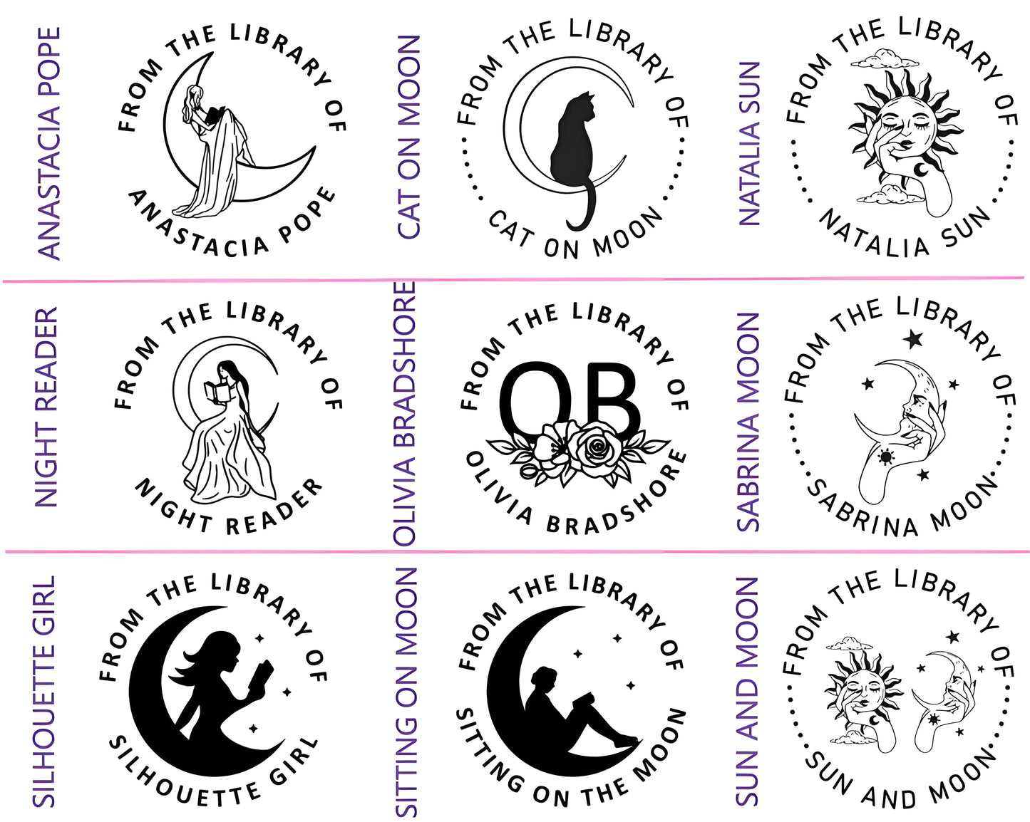 Embosser Stamp LOGO Customized Wedding Library Book Private Seals