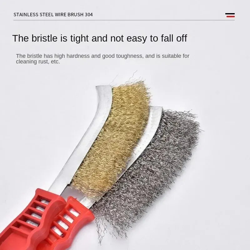 Multi-function Tool Wire Brush Copper Plated (Stainless Steel Brush,