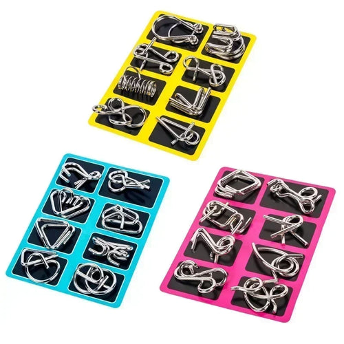 Fun Metal Chinese Ring Puzzle Intelligent Brain Teaser IQ Logic Game