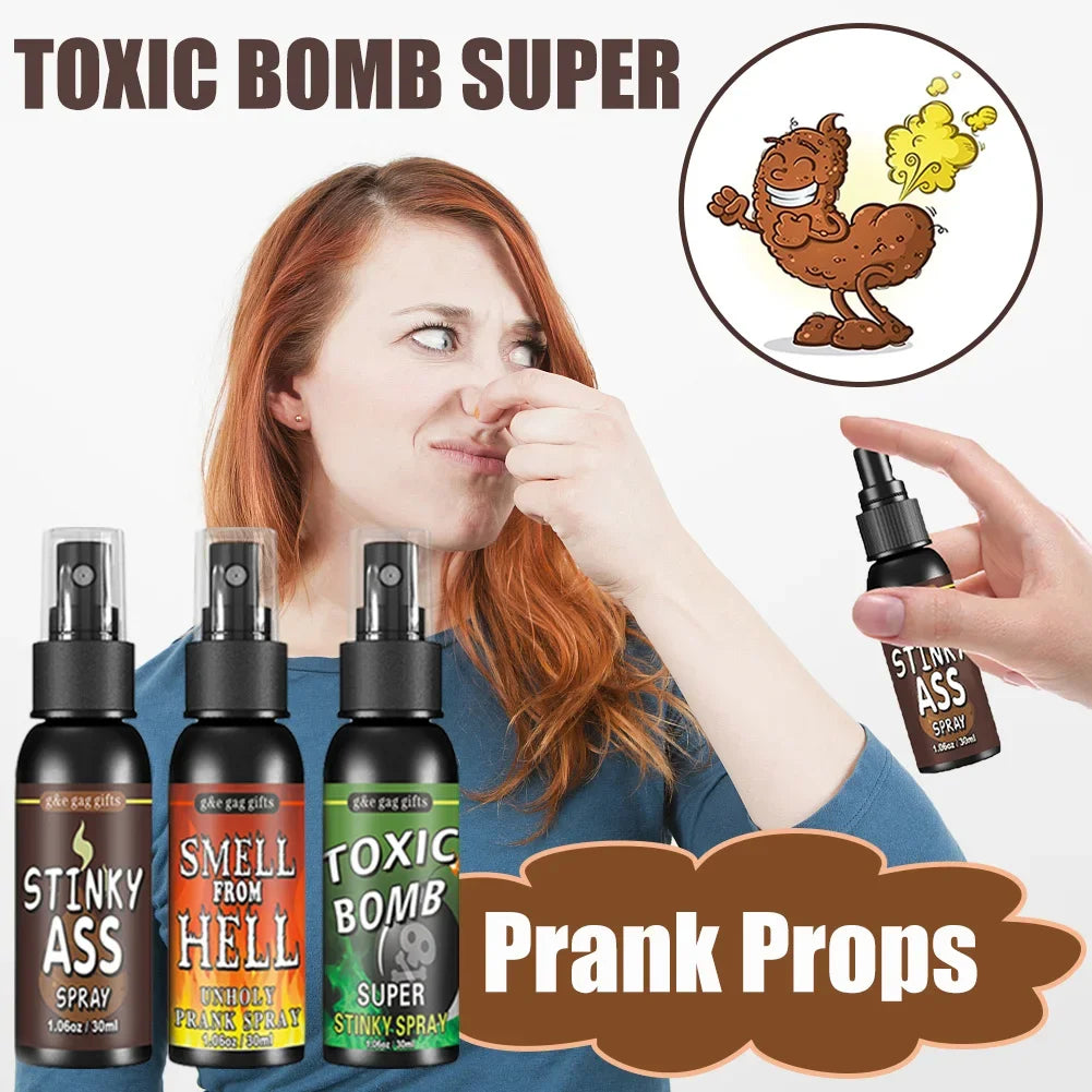 6pcs-1pcs 30ml Halloween Props Liquid Fart Spray Non Toxic Stink Bomb