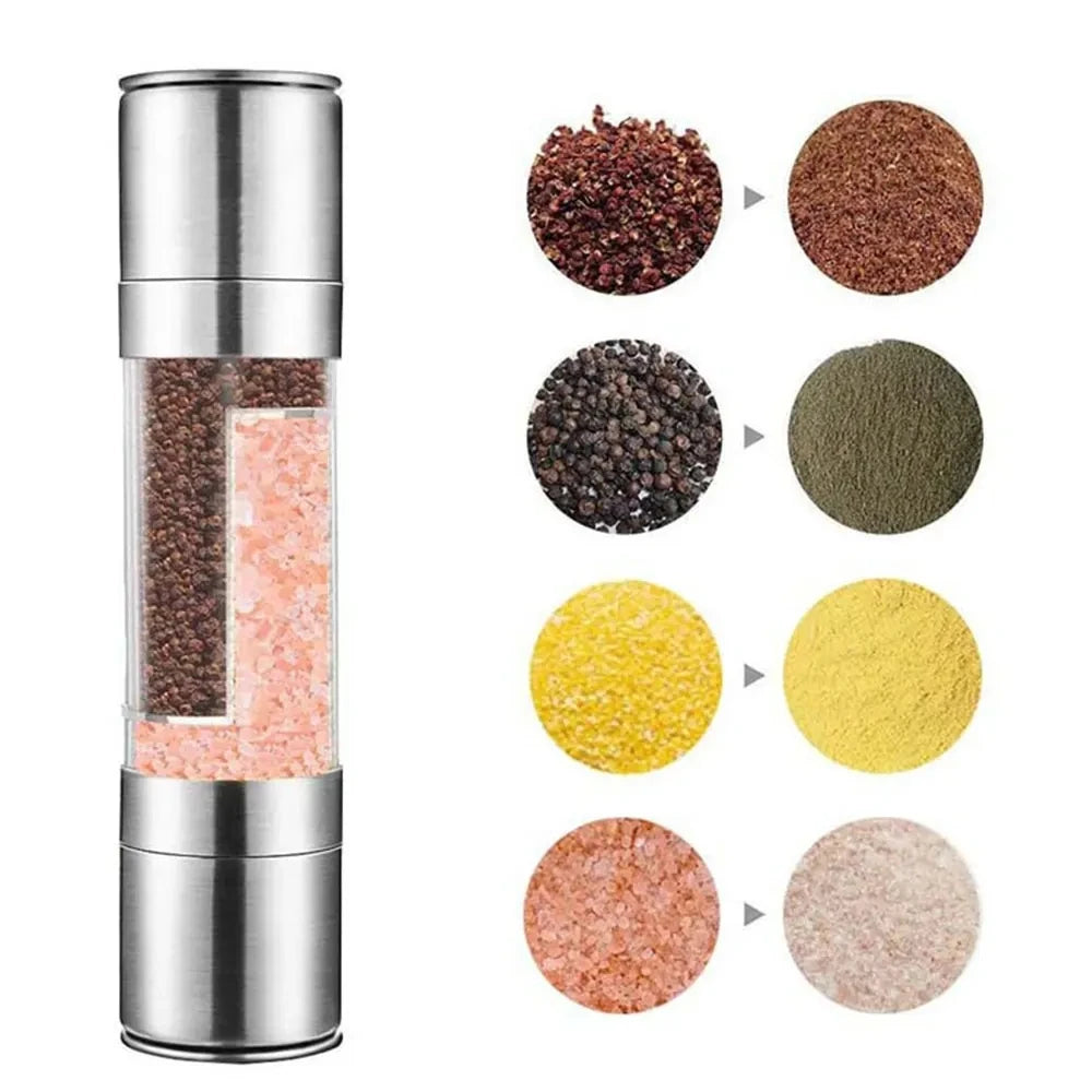 Salt and Pepper Grinder 2 in 1 Manual Stainless Steel Salt Pepper