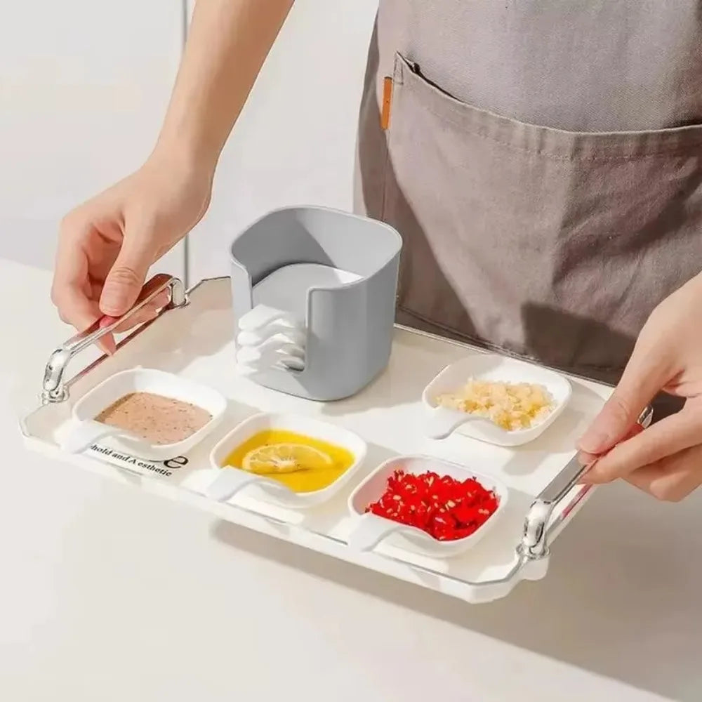 6 Pack Sauce Serving Bowls, Dipping Bowls with Handles and Stacking