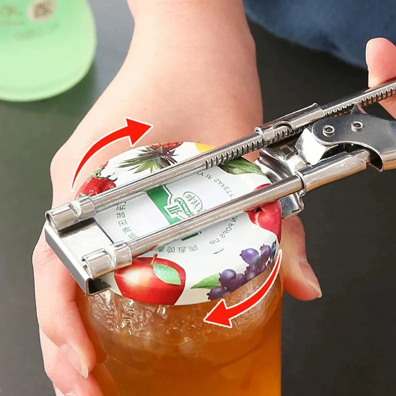 Stainless Steel Adjustable Multi Function Labor Saving Bottle Jar Can
