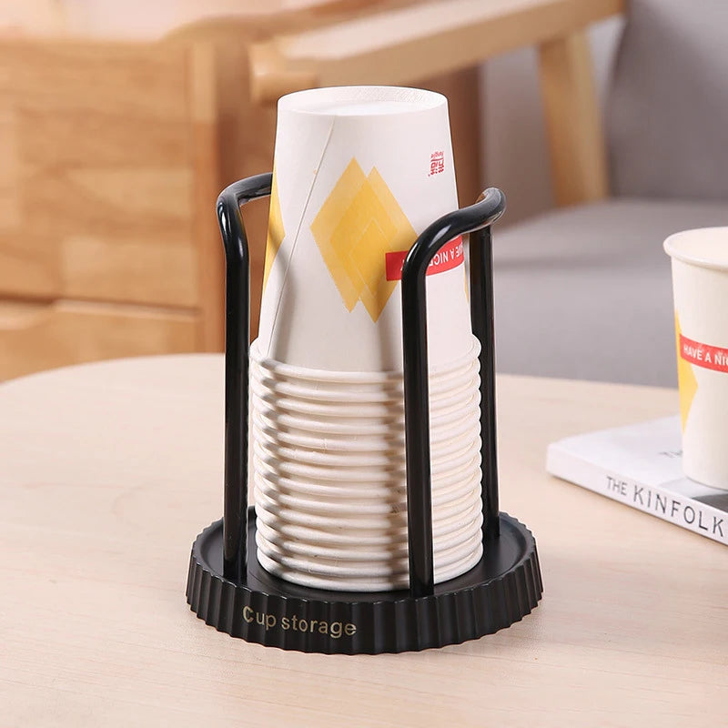 Household Disposable Paper Cup Holder, Desktop Paper Cup Storage Rack,