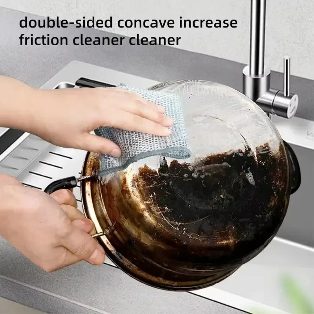 30PCS Magic Cleaning Cloth Thickened Double -sided Metal Steel Wire