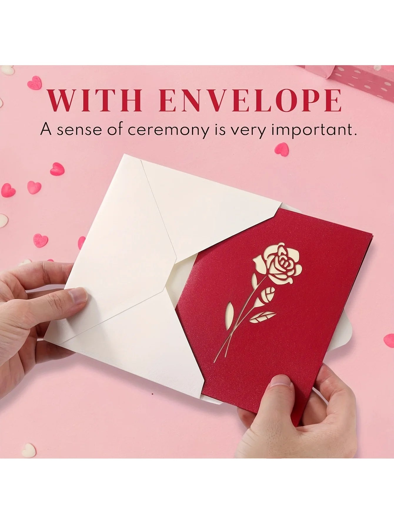 3D Pop-Up Happy Birthday Rose Card - Perfect for Anniversaries,