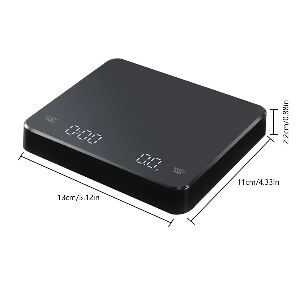 Digital Coffee Scale with Timer LED Screen Espresso USB 3kg