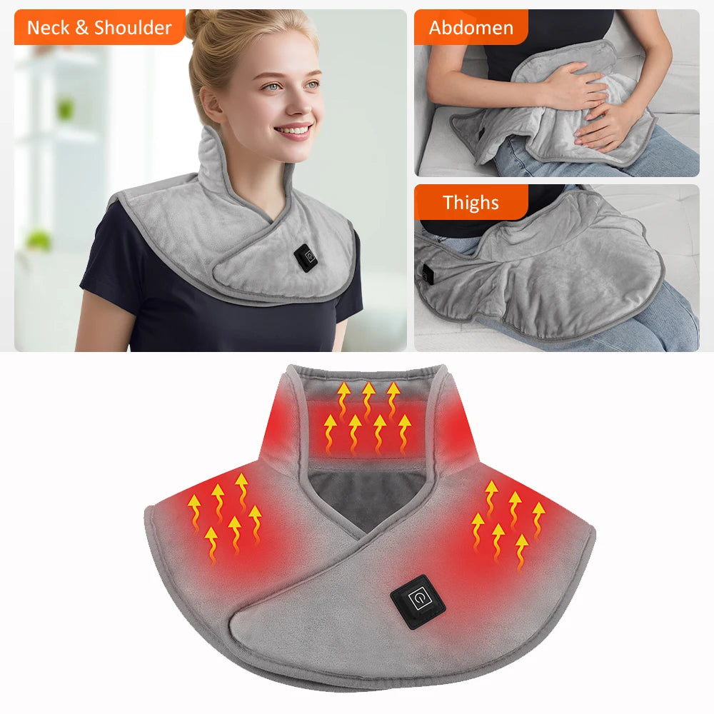 5V 2A USB Neck And Shoulder Heating Pad Electric Hot Compress Shawl
