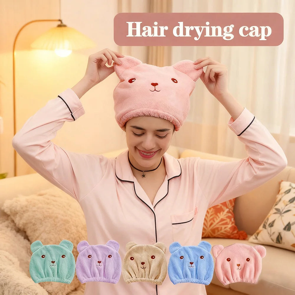 Dry Hair Cap for Women - Soft Absorbent Lightweight, Quick-Drying