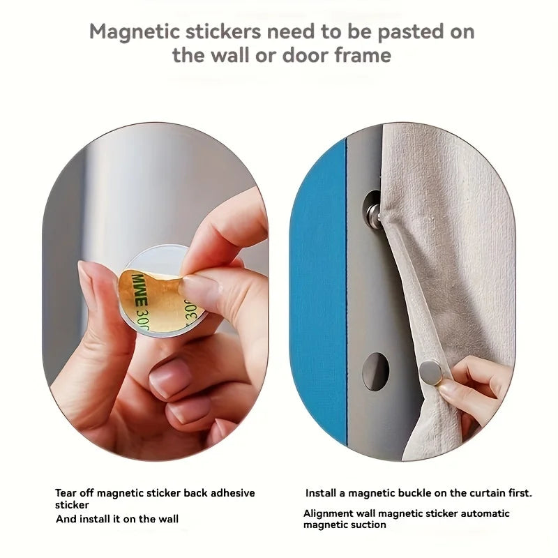 Modern metal magnetic hook, suitable for curtains - easy to install