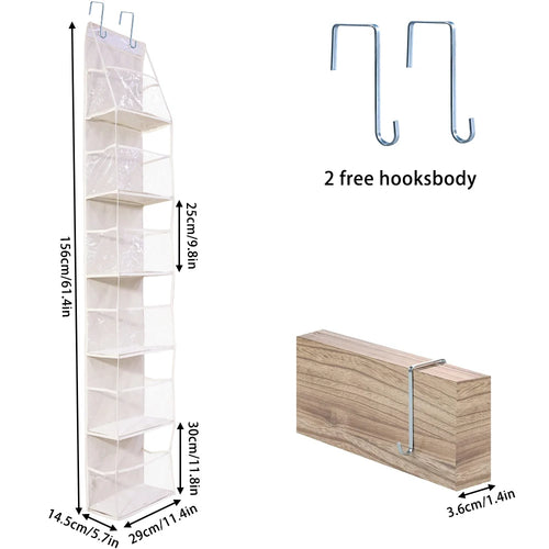 4/6 Layer Hanging Organizer Behind The Door Storage Bags For Clothes