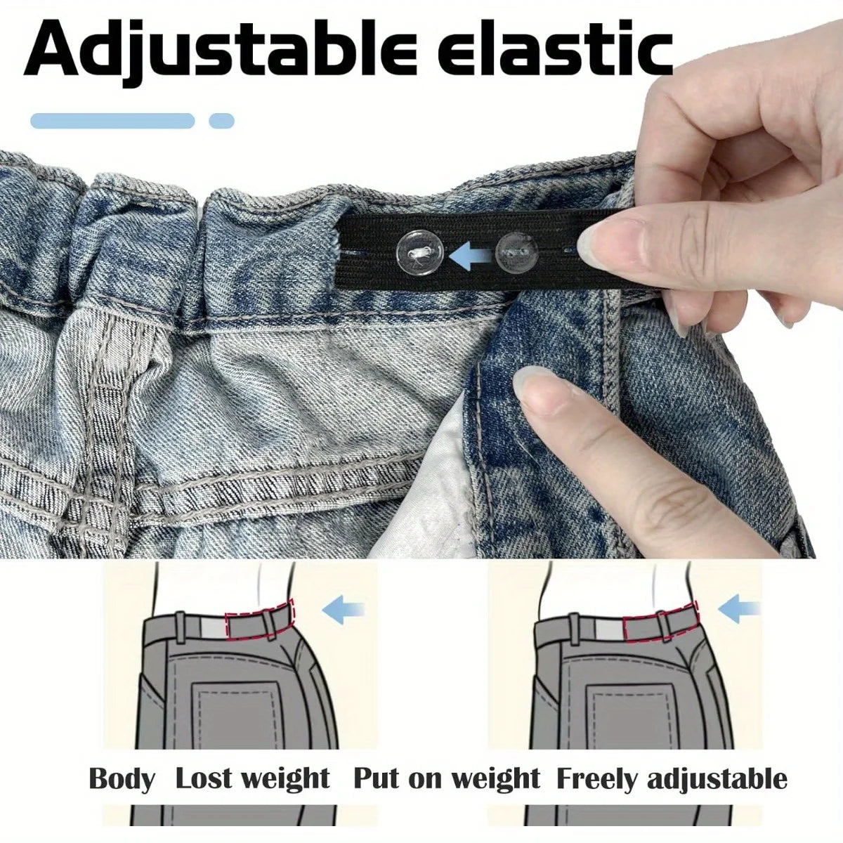 2 pieces Invisible belt tightener set Sewing tools Seamless trouser
