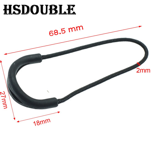 10 Pcs/Pack Zipper Pulls Cord Ends Strap Lariat Black For Apparel