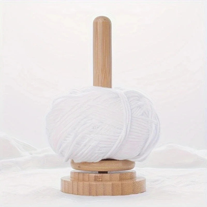 Bamboo And Wood Yarn Stand Yarn Spool Home Braided Yarn Spool Storage