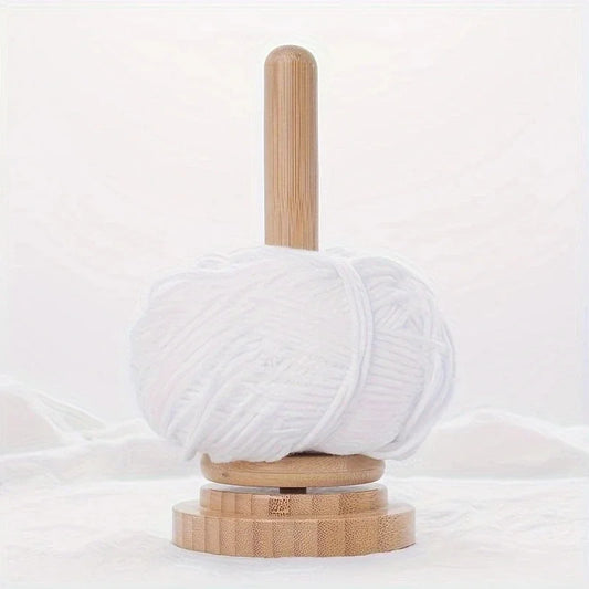 Bamboo And Wood Yarn Stand Yarn Spool Home Braided Yarn Spool Storage
