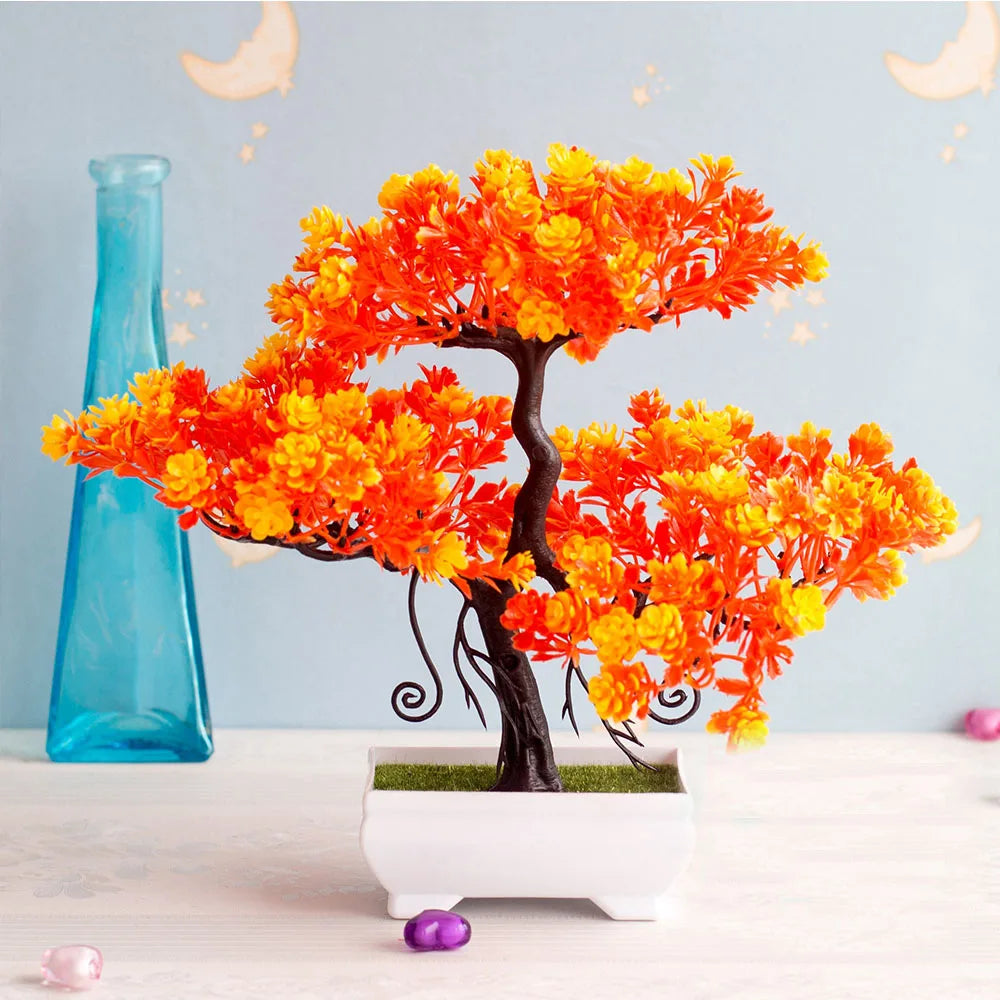Artificial Plastic Plants Bonsai Small Tree Pot Fake Plant Potted